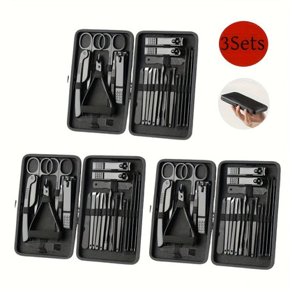 Nail Clipper Set Professional 23pcs Stainless Steel Sharp Blades Fingernail Toenail Trimmer Manicure Pedicure Kit for Men Women Salon Quality Home Nail Care Gift
