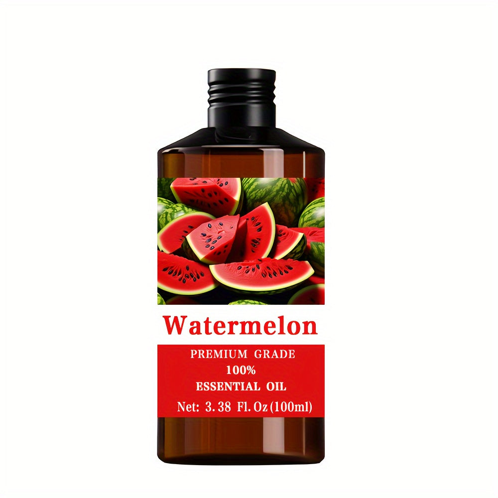 Watermelon Essential Oil, 100Ml/3.38 Fl.Oz, 100% Pure Care Grade for Nail, Hair & Skin Care, Massage, Moisturizing Massage Essential Oil for Men And Women, Meditation Gift, Perfect Christmas Gift