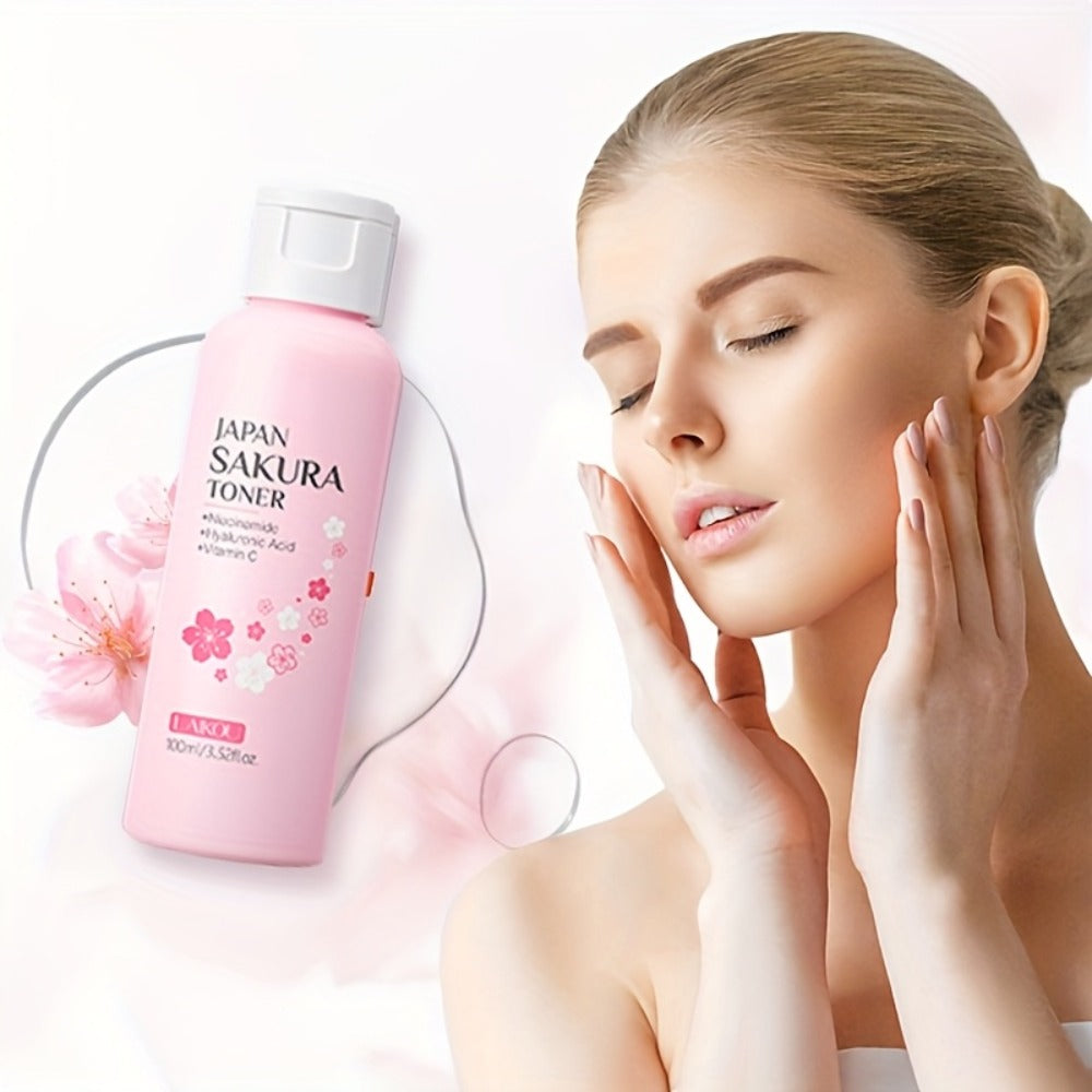 30pcs Sakura Light Beige Care Set - Gentle Cleansing Moisturizing Hydrate with Cleansing Brush & Hairband for Girlfriend Wife Mother - Facial & Eye Care Gift & Combination Light Beige, Deep Moisturizing