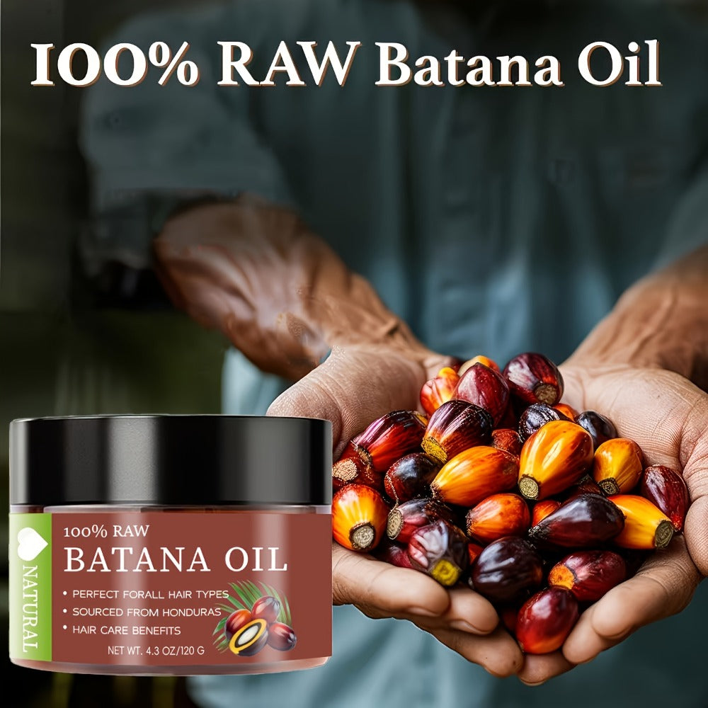Batana Oil Hair Treatment 4.23oz Honduras Pure Moisturizing Smoothing Dry Hair Scalp Care Nourishing Strengthening Shine-Boosting Natural Hair Oil for All Hair Types Men Women