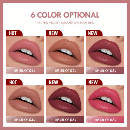 Waterproof Lipstick Set 6pcs — Long-Lasting High Pigment Lip Color with Moisturizing Balm, Red Shades for All Skin Tones, Perfect for Daily & Special Occasion Makeup