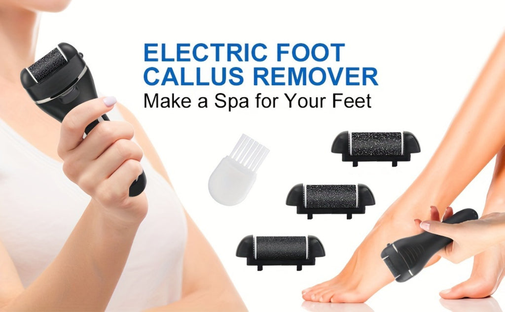 Electric Feet Remover, Rechargeable Portable Electronic Foot File Pedicure Kits, Foot Scrubber File, Professional Pedicure Tools, Foot Care for Dead Skin Ideal Gift, 14in1 3 Rollers Manicure Nail