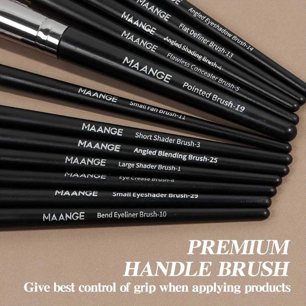 MAANGE 25pcs Professional Makeup Brush Set Paper Box Packaging Foundation Brush Blush Brush Eyeshadow Brush Basic Beginner Makeup Tools Soft And Fluffy Women's Facial Makeup Suitable for Daily Travel Campus Portable