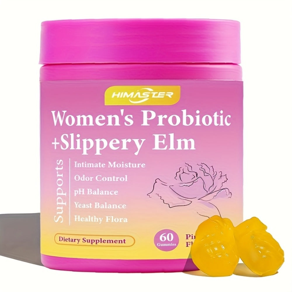 [Probiotic Gummies 60Ct] Women's Probiotic Gummies - 60 Count Hawaiian Pineapple Flavor, All-in-One Solution For Vaginal Health: PH Balance, Gummy Supplement, Natural Ingredients, Wellness Supplement, Active Lifestyle, Feminine Supplement, Active Women