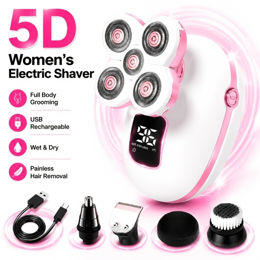 Electric Shaver, Electric Balding Machine, Rotary Shaver, IPX6 Rating, Wet/Dry Use for Easy Cleaning, Contours to Face, Floating Head, Display Screen, Type-C Charging, Underarm, Leg, Arm, Body Hair Removal Tool, Holiday Gift