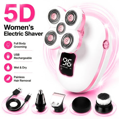Electric Shaver for Women & Men – Rotary Shaver with IPX6 Waterproof, Wet & Dry Use, Floating Head, Type-C Charging, Display Screen | Body Hair Removal for Underarm, Leg, Arm & Face, Holiday Gift