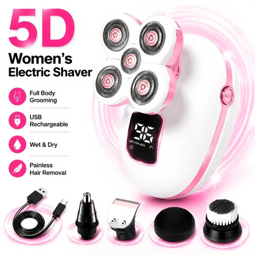 Electric Shaver for Women & Men – Rotary Shaver with IPX6 Waterproof, Wet & Dry Use, Floating Head, Type-C Charging, Display Screen | Body Hair Removal for Underarm, Leg, Arm & Face, Holiday Gift