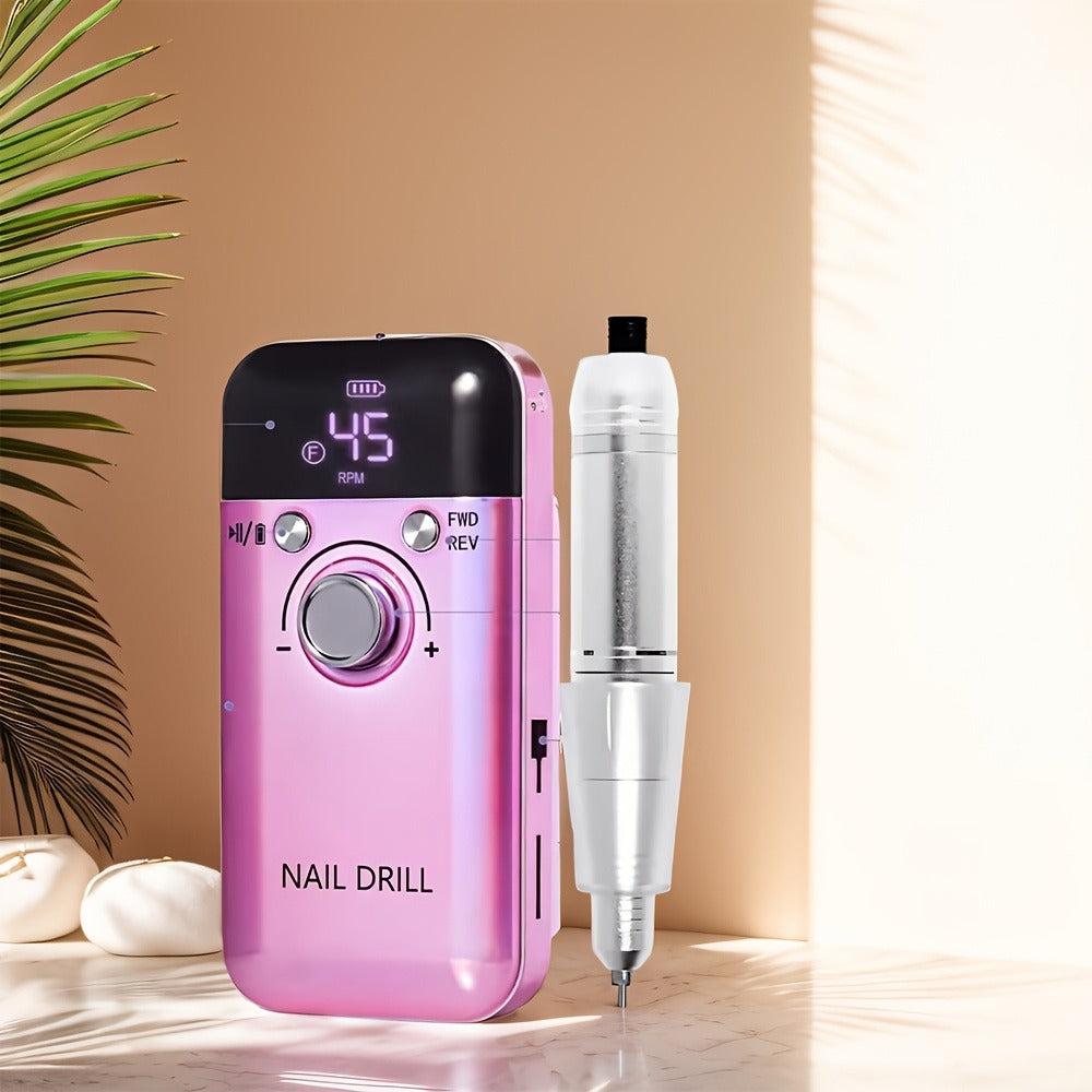Professional E- for nail Drill 45000 RPM Rechargeable Electric for nail File Kit Portable&Low Noise for nail Drill Manicure Pedicure Tools Polishing Set With for nail Drill Bits Sanding Bands For Nail Salon&Perfect Holiday Gifts For Women