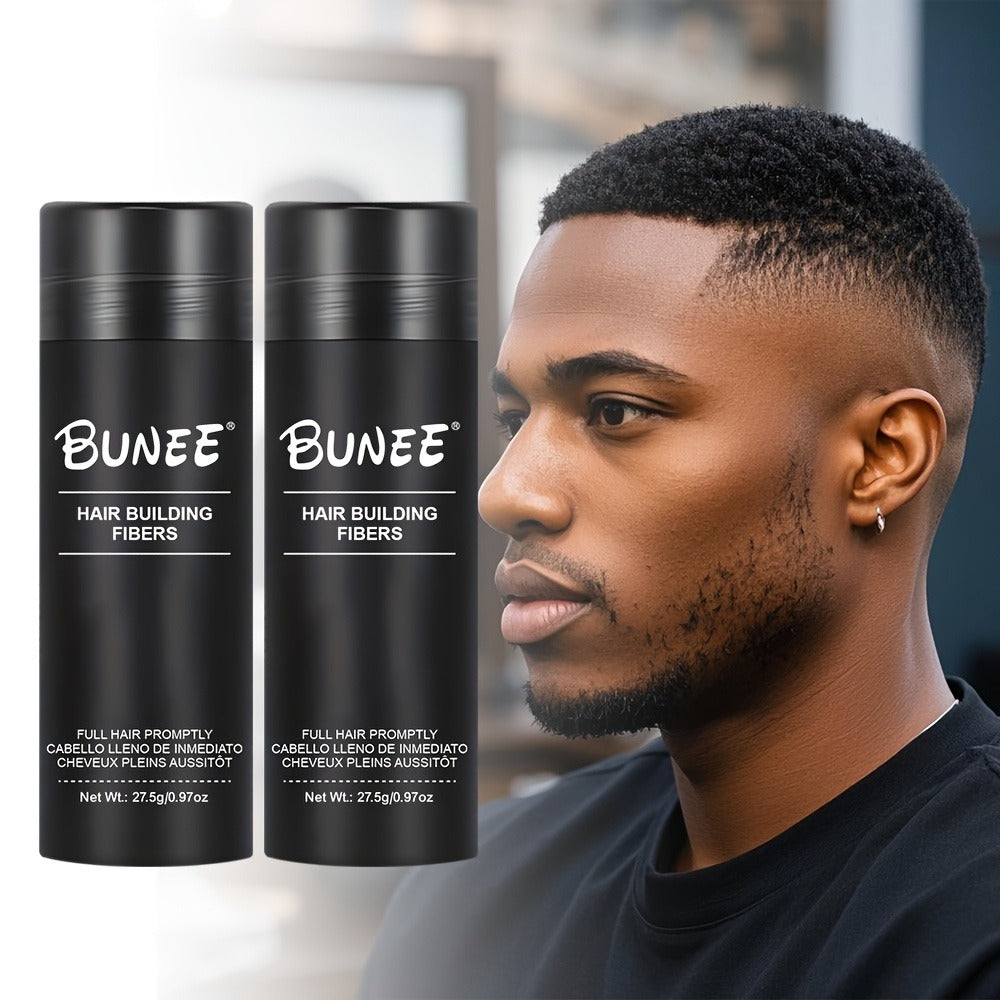 Hair Fiber Powder 27.5g Hairline Powder 2pcs Set — Instant Hair Loss Concealer for Thinning Hair, Parting & Receding Hairline Coverage for Men and Women