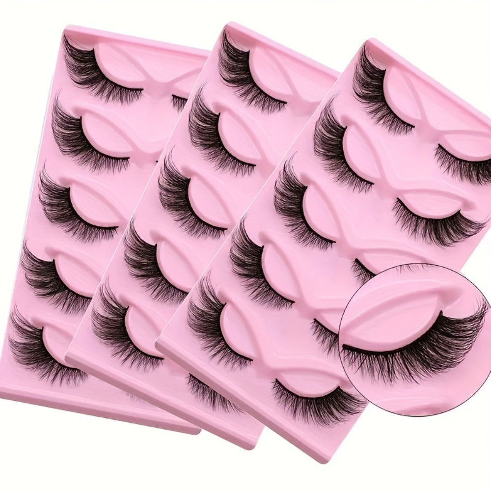 3 Packs Of 15 Pairs Of Long Cat-eye False Eyelashes - A Perfect Holiday Gift, Long And Thick For A Glamorous Look - Reusable Strip False Eyelashes For Captivating Eye Makeup, A Must-have Gift For Easter, Spring, And Summer.