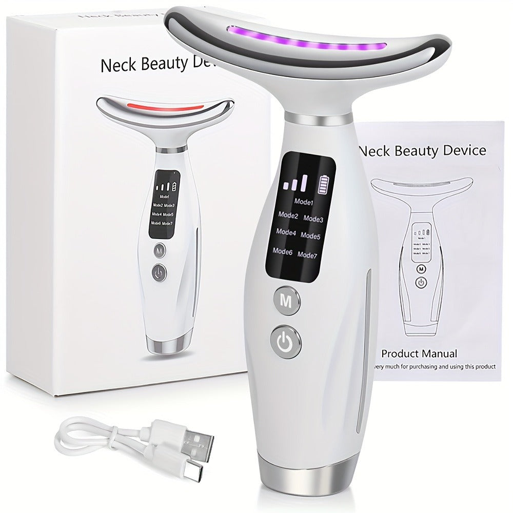 A Rechargeable Beauty Device for The Face And Neck with 7 Massage Modes, Making It The Perfect Gift for Women And Girls. Gift for Mom on Mother's Day