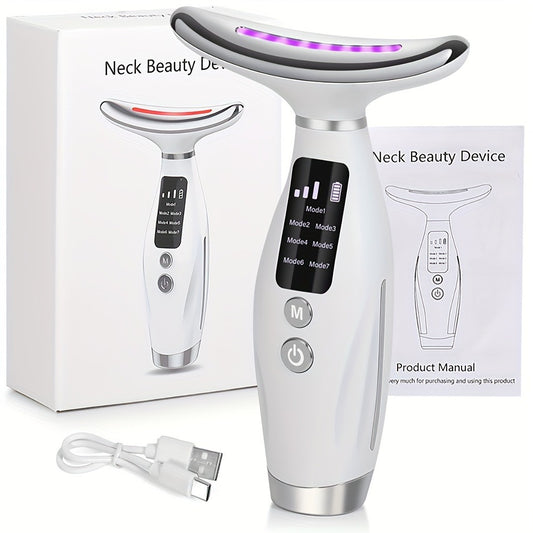 A Rechargeable Beauty Device for The Face And Neck with 7 Massage Modes, Making It The Perfect Gift for Women And Girls. Gift for Mom on Mother's Day
