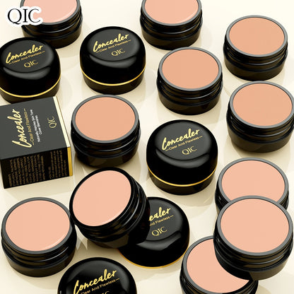 Full Coverage Concealer Cream 2pcs — Waterproof Matte Finish, Plant-Based Squalane Formula, Buildable Coverage for Dark Spots & Blemishes, All Skin Tones Light to Dark