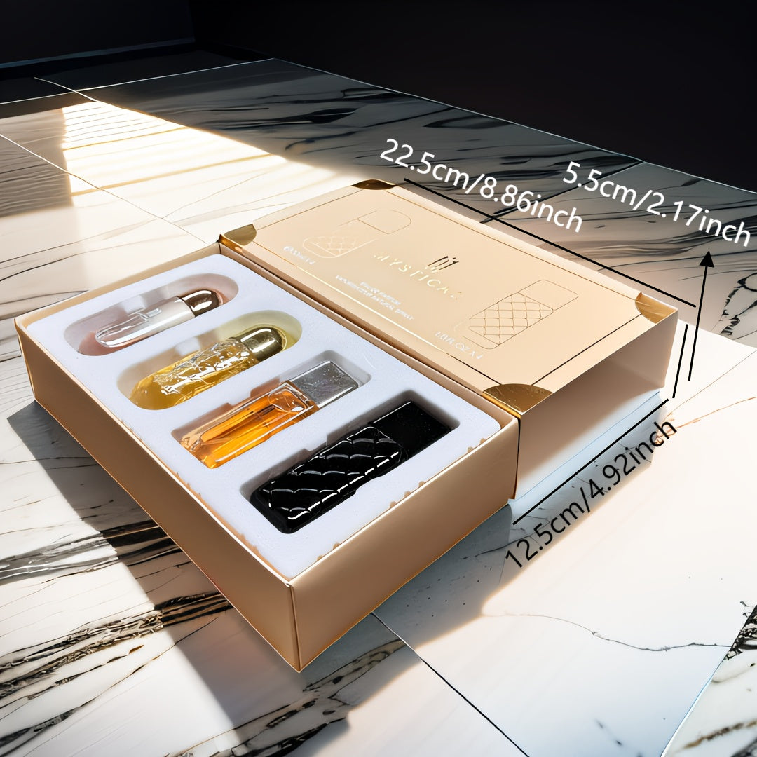MYSTICAL Women'S Perfume Gift Collection, Long-Lasting Fresh Scent, Unisex, Convenient Travel Kit, Enduring Aroma, Ideal for Mother'S Day, Valentine'S Day, Birthday Suggestions, Everyday Perfume, Suitable for Dating And Gifting