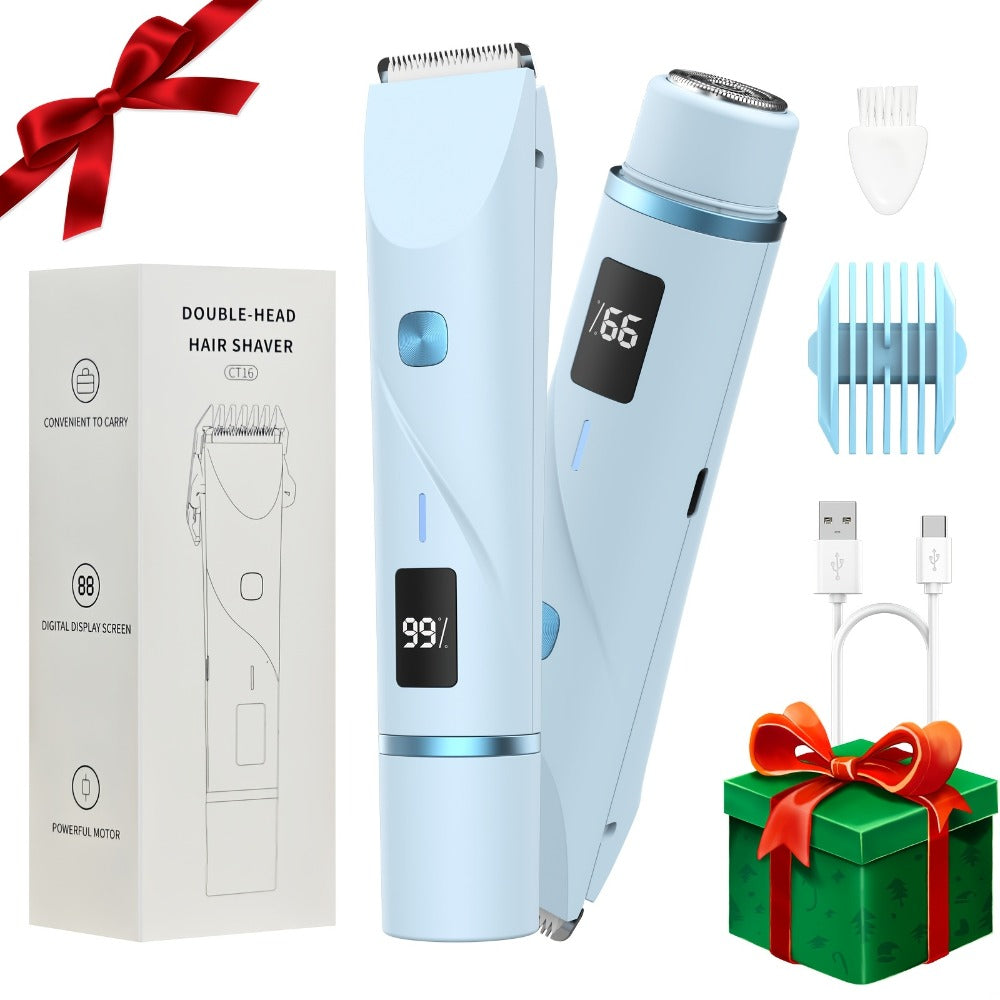 Brand New Upgraded Version with a Built-In Battery Display, Women'S Bikini Trimmer, Bikini Shaver, Dual-Head 2-In-1 Electric Shaver for Women (Suitable for Any Body Part), for Both Wet And Dry Use, Specifically for The Bikini Area