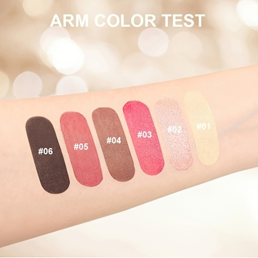 3-in-1 Multifunctional Makeup Sticks 6pcs — Waterproof Blush Eyeshadow & Touch-Up Sticks, All-Day Moisturizing Glossy Shimmer, Multi-Color Natural Face Makeup Set