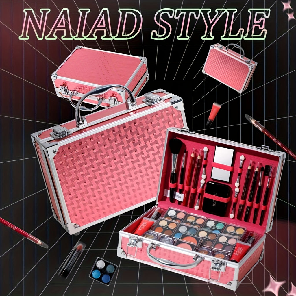 56pcs Professional Makeup Set | Includes Eyeshadows, Lipsticks, Blushes, Lip Glosses, Eyebrow Pencils, Glitter Powder, and Makeup Brushes - Ideal for Beginners, Christmas Stage Makeup, Holiday Gifts, Wedding Makeup