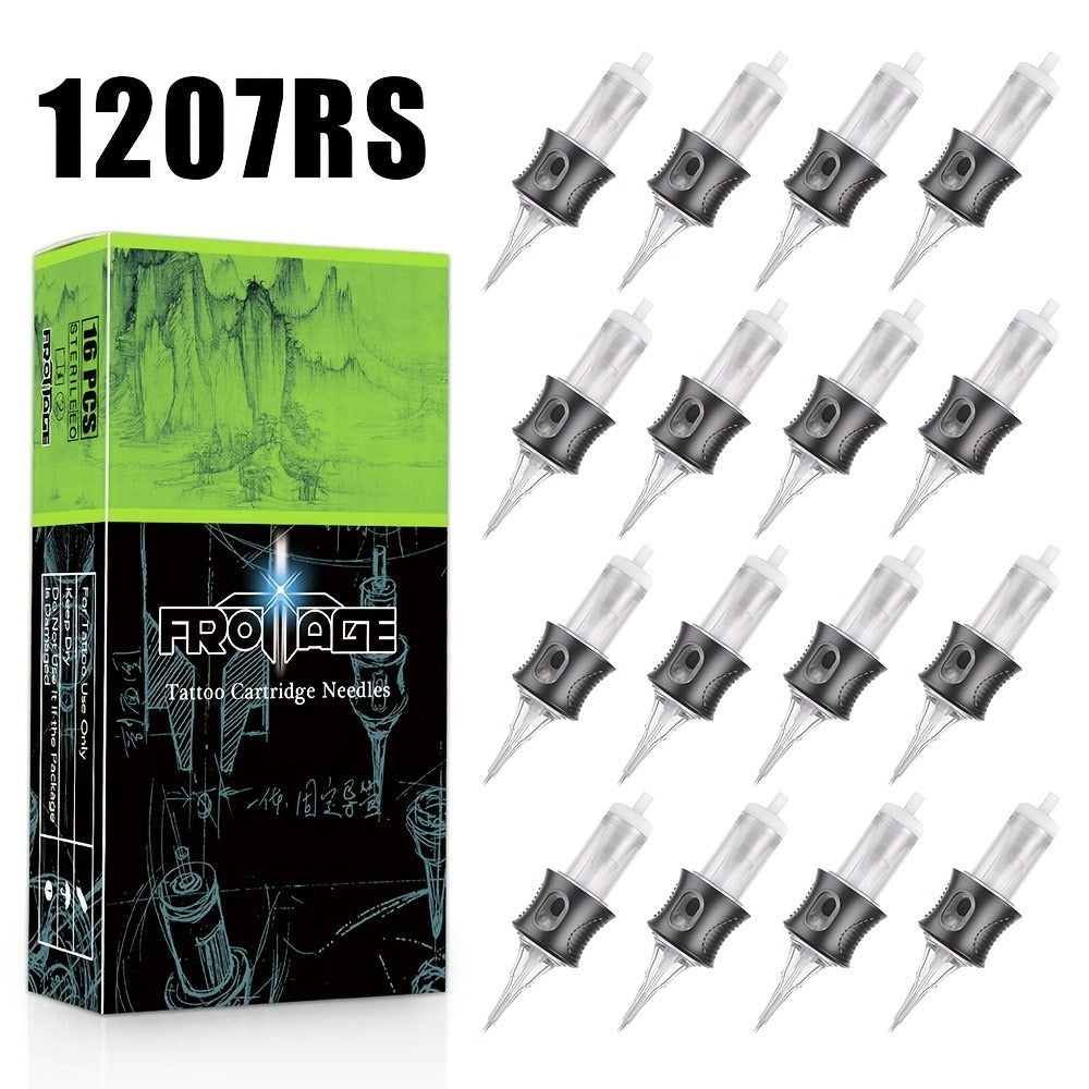 Tattoo Cartridge Needles Integrated Set High Transparency Tips Stable Assembly Round Liner Shader Curved Magnum M1 for Artists & Beginners 26 Sizes RL RS CM