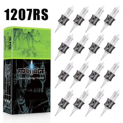 Tattoo Cartridge Needles Integrated Set High Transparency Tips Stable Assembly Round Liner Shader Curved Magnum M1 for Artists & Beginners 26 Sizes RL RS CM