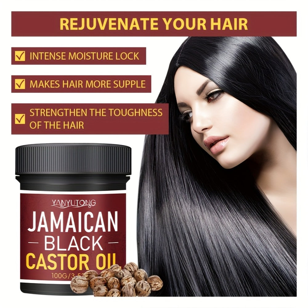 Jamaican Black Castor Oil Hair Milk - Moisturizing Hydrating Formula, Natural Volume & Smoothness, Protects & Revitalizes All Hair Types, Castor Essential Oil Hair Care Treatment for Women & Men, 100g