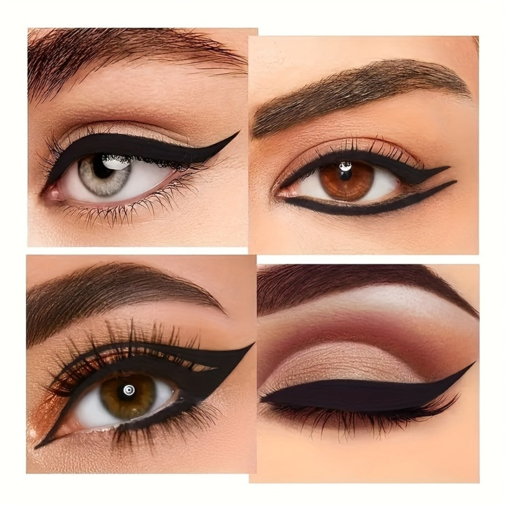 Eyeliner Pencil 2-Pack Waterproof - Long-Lasting Smudge-Proof Sweat-Resistant Formula, Smooth Multi-Use Eye Design, Bold Winged Smoky Liner, Black Eyeliner for Women Beginners & Everyday Makeup