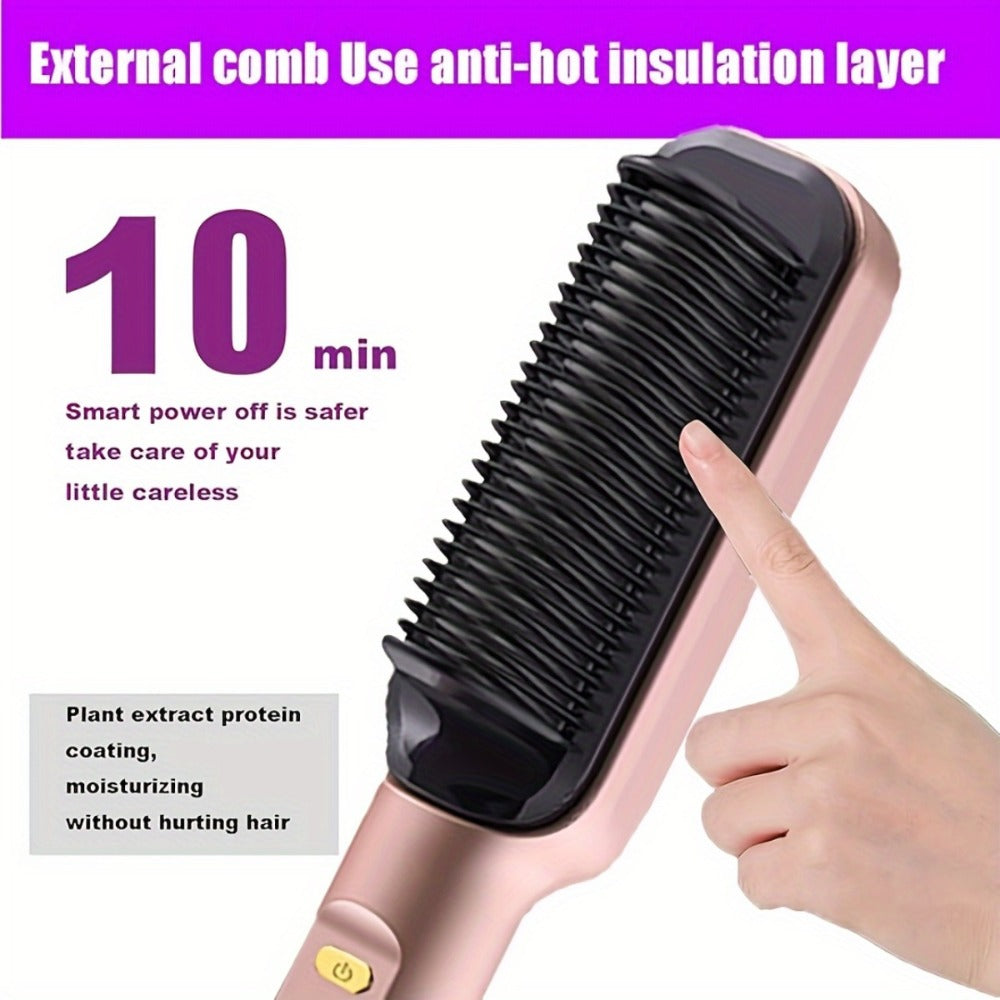 2in 1 Wet and Dry Hair Straightener, Portable Hair Straightener Curler, Fast and Adjustable Temperature, Suitable for Home Use and Travel