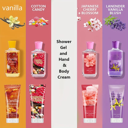 Bath & Body Gift Set 2-Piece Bath Salt Shower Gel & Body Lotion — Home Spa 5 Fragrances Travel Size 88ml+70g | Scented Moisturizing Set for Women & Men | Birthday Christmas Holiday Gift