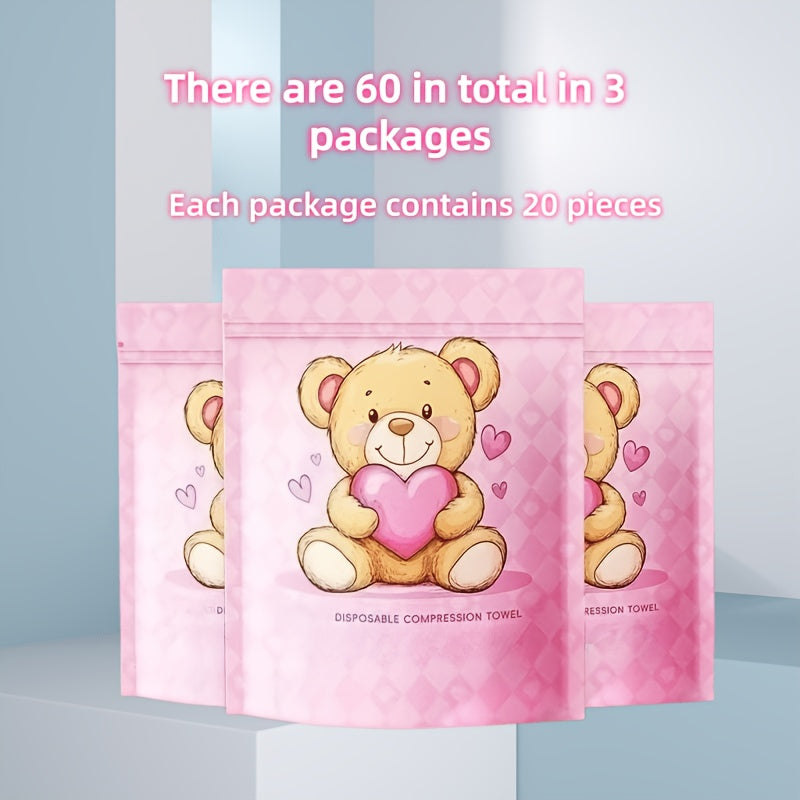 3 Packs Of 60 Disposable Face Towels, Enlarged And Thickened Convenient Compressed Towel Travel Pack, Very Suitable For Essential Water-absorbing And Convenient Face Towels When Going Out, Traveling And On Business Trips
