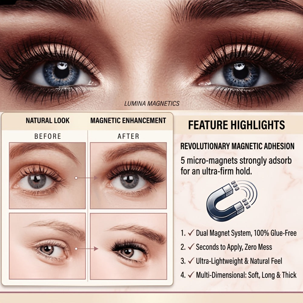 8pcs Magnetic False Eyelashes Set, Natural Makeup Effect, No Glue Needed, Reusable Double Magnetic Lashes with Applicator, Suitable for Parties, Travel, Daily Use, Includes Tweezers, Gift for Mom