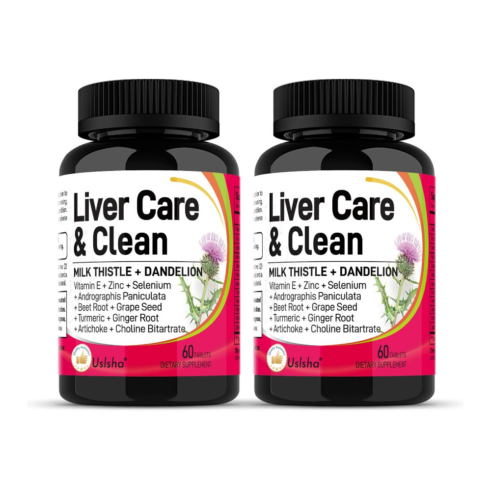Liver Support Supplement Milk Thistle Turmeric Beetroot ALL-IN-1 Super Formula Liver care 60 Capsules, 30-Day Supply