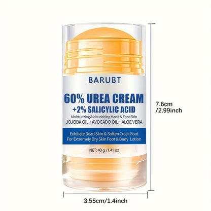 Foot Cream for Cracked Heels & Dry Skin | Salicylic Acid Urea Heel Repair Cream with Aloe Vera & Beeswax | Smooth Feet Knees Elbows Hands | Unisex 40g 2pcs