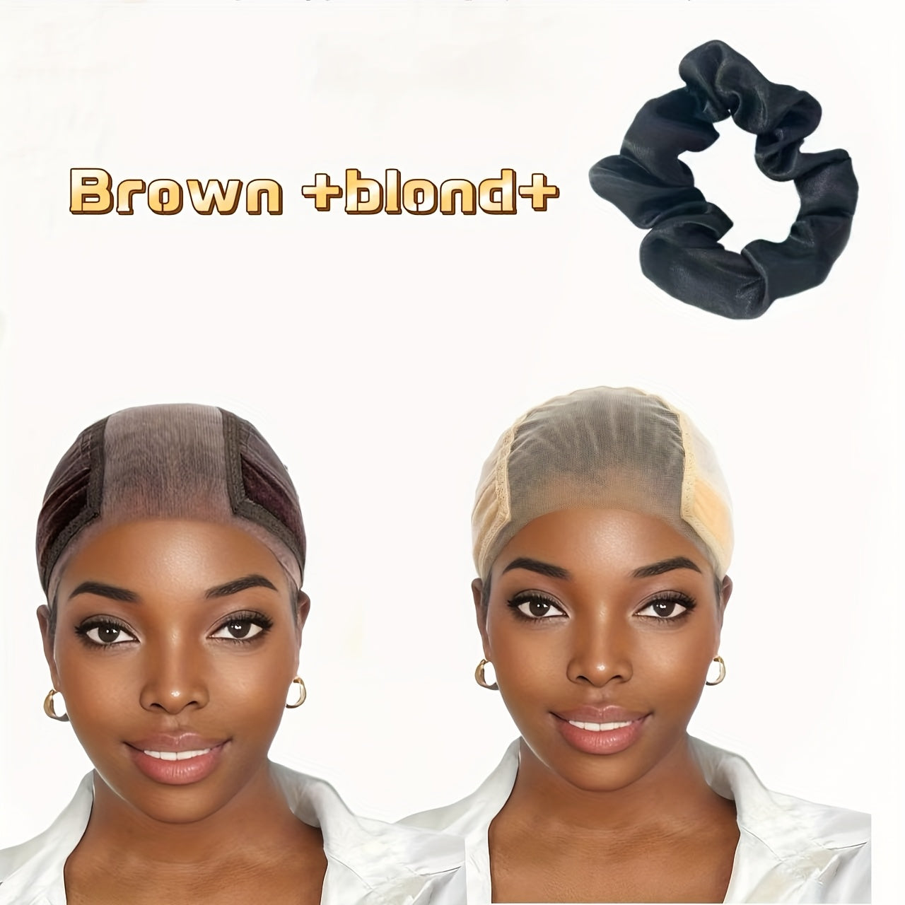 Lace Wig Cap 4x5 Adjustable Non-Slip with Ear Cutouts Transparent Lace Edge Soft Breathable for Women Brown Blonde Black 613 Daily Wig Wear
