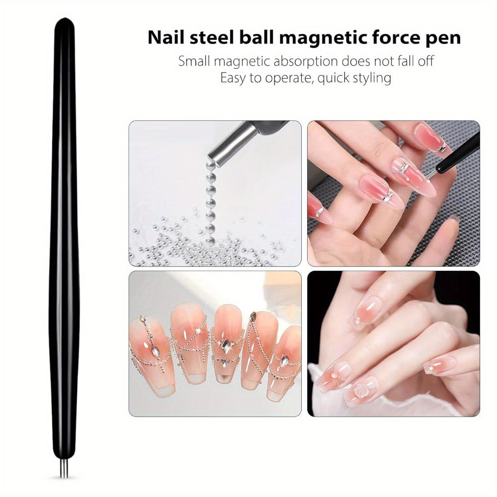 11pcs Cat Eye Magnet for Nails - Heart, Bunny, 3in 1 Nail Magnet Design Heart Gel Nail Polish Magnet Stick Strong Magnetic Nail Polish Tools for Nail Art Salon, Home