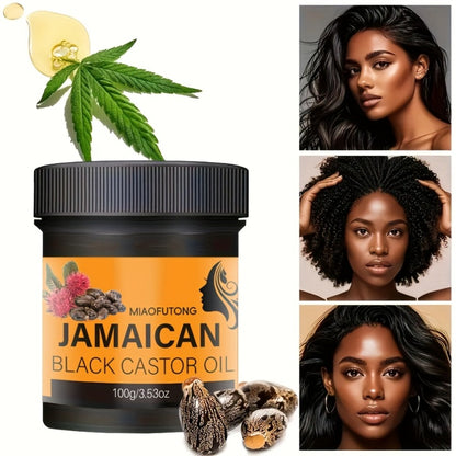 Black Castor Oil Hair Milk 5pcs — 100% Jamaica Pure Cold-Pressed Castor Oil for Deep Moisturizing, Curly Hair Care & Frizz Control | Prevents Dryness, Split Ends & Knots