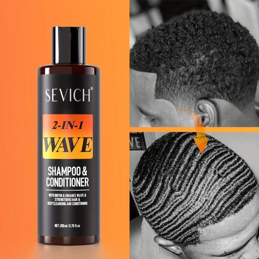 360 Wave Shampoo 2in 1 Wave Pomade Deep Cleansing And Conditioning with Biotin Strengthens Hair for Men