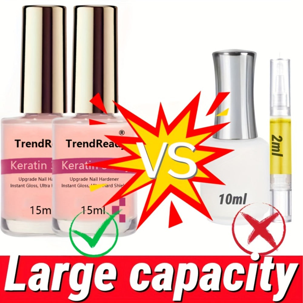Nail Strengthener for Weak Nails: 4-In-1 Natural Nail Protein Hardener Extra Strong And Growth - Long-Lasting And Fast-Drying Polish for Weak, Splitting, And Brittle Nails