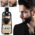 Quick Men'S Beard And Sideburns Hair Dye, Semi-Permanent Hair Dye Shampoo, 2-In-1 Care Hair Dye, Natural Ingredients, Quickly Covers Gray Beard And Hair, Available in Black, Brown, And Chestnut Brown - Temporary Hair Dye, Sulfate-Free, Frizz