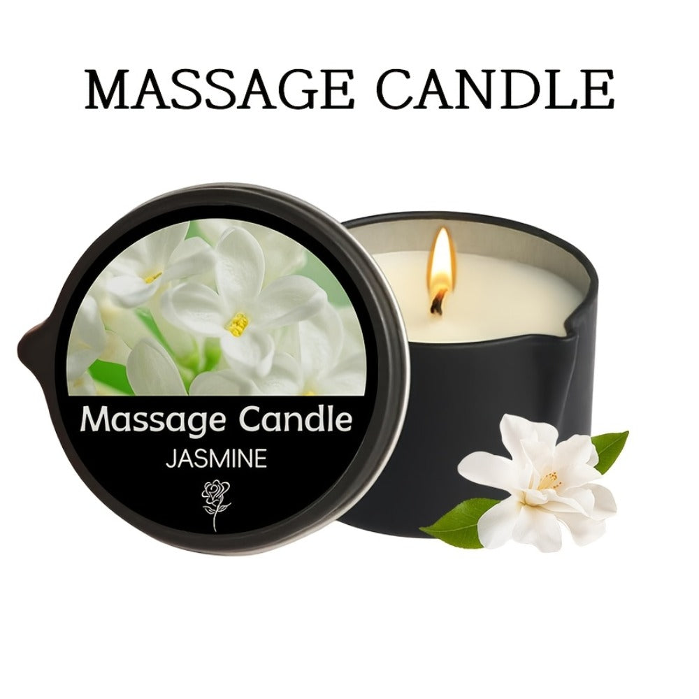 EVODUCK 6pcs/2pcs/1pc 2-In-1 Massage Oil Candle with Essential Oil Luxury Scented Candle with Soy Wax – Warm Moisturizing Body Lotion – Nail Salon, Spa, Pedicure, Beauty, Wedding, Christmas, Valentine'S Day Gift for Women (Total 12Oz/ – Each 2Oz)