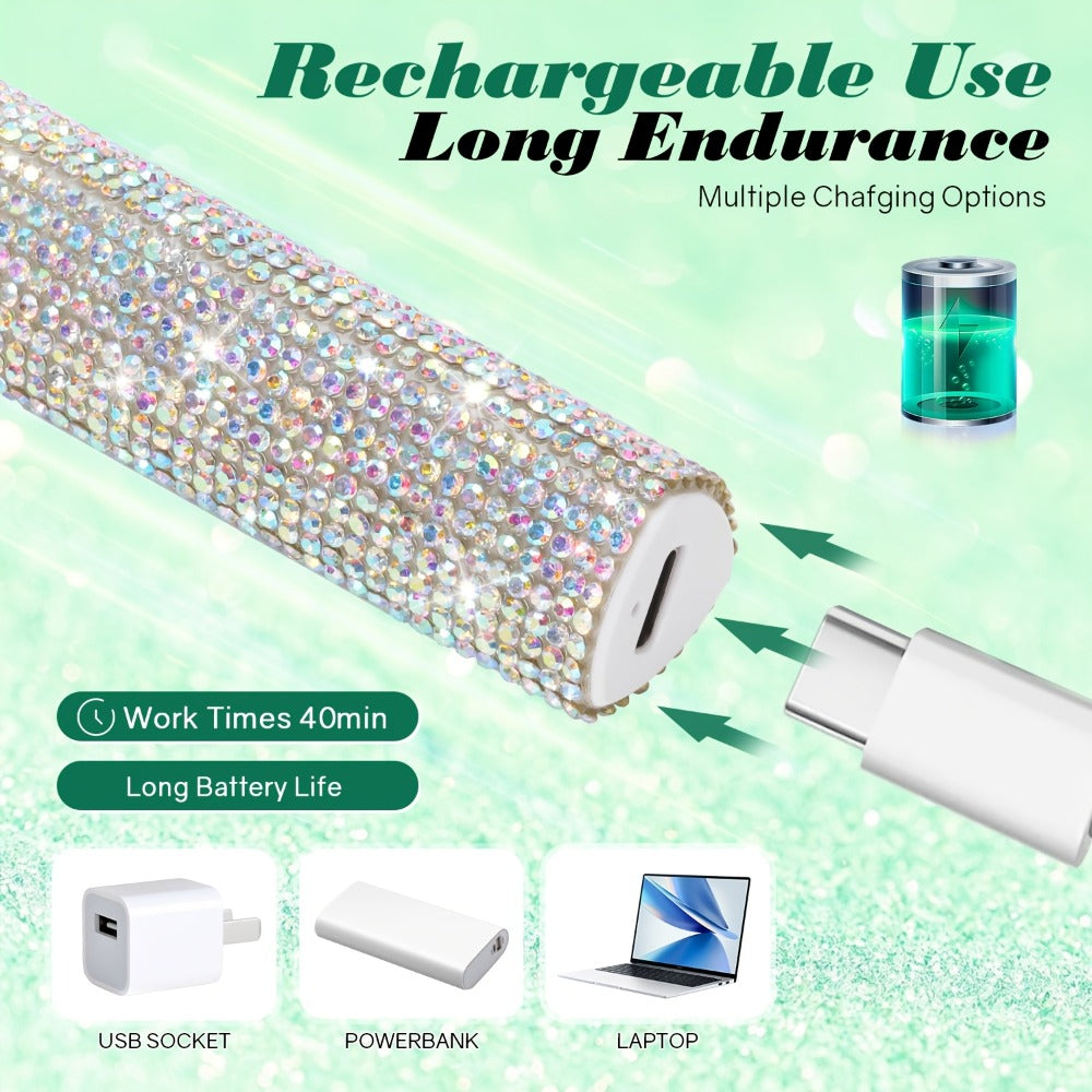 Portable /LED Nail Lamp Compatible for Gel Polish - USB- Quick-Dry Dryer with LCD Display & Handheld /LED Light, USB Rechargeable Manicure Lamp for Fingers & Toes, No Adapter Included, Valentine's Gift for Nail Techs & DIYers