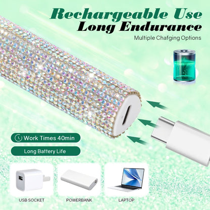 Portable LED Nail Lamp USB Rechargeable Gel Polish Curer LCD Display Quick Dry Dryer Handheld for Fingers & Toes Home Salon Manicure Pedicure Tool for Nail Techs & DIYers