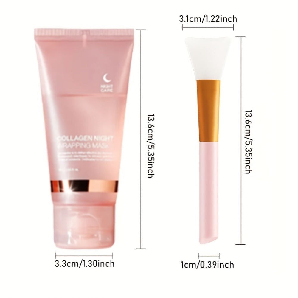 3 Boxes Instant Lifting & Firming Collagen Intensive Moisturizing Sleeping -Off Mask 75g, Enriched with Niacinamide, Collagen, Hyaluronic Acid, And Other Ingredients. The Gel Texture Is Easily Absorbed, Providing Deep Hydration And Moisture.