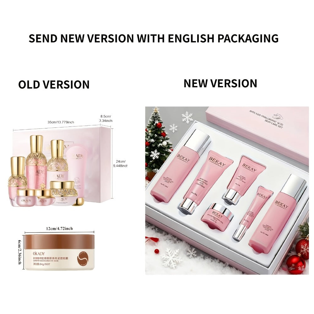 Luxury Skincare Set 10pcs+ Astragalus Facial Mask, Oisturizes Skin To Make Wrinkles Less Noticeable, Day And Night Care, Suitable For AllSkin Types, Not Allergic, With Moisturizing And Firming Skin Set, Mother'S Day Gift-Holiday Surpris