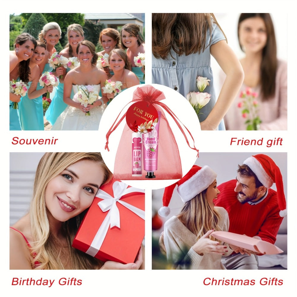 96pcs/box, Batch Gift Set Includes Hand Cream, Lipstick, Red Bag And Wedding Card. A Female Companion Gift Assembly For Christmas Holiday Gift Distribution, Thanksgiving Gift, Thank-you Gifts For Colleagues And Friends, And Gifts For .