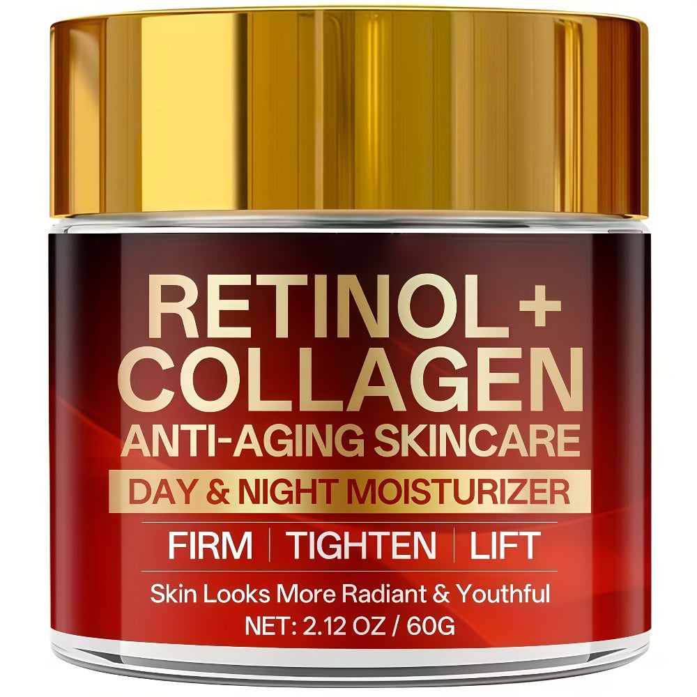 2pcs Morning And Evening Cream, Containing Collagen And Hyaluronic Acid, Deeply Moisturizes The Skin, Suitable for Dry Skin. Facial Moisturizing Cream, Suitable for Day And Night Use, Daily Skincare, Facial Care, Travel Gear, Perfect Gift