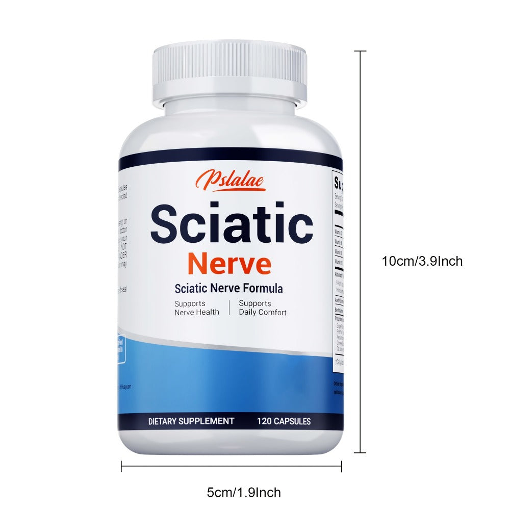 [Sciatic Support Supplement] Sciatic Nerve - With Vitamin B Complex, Acetyl-L-Carnitine And Benfotiamine - Support Bone And Nerve Health - Sciatic Support Supplement - Gluten Free - 120pcs