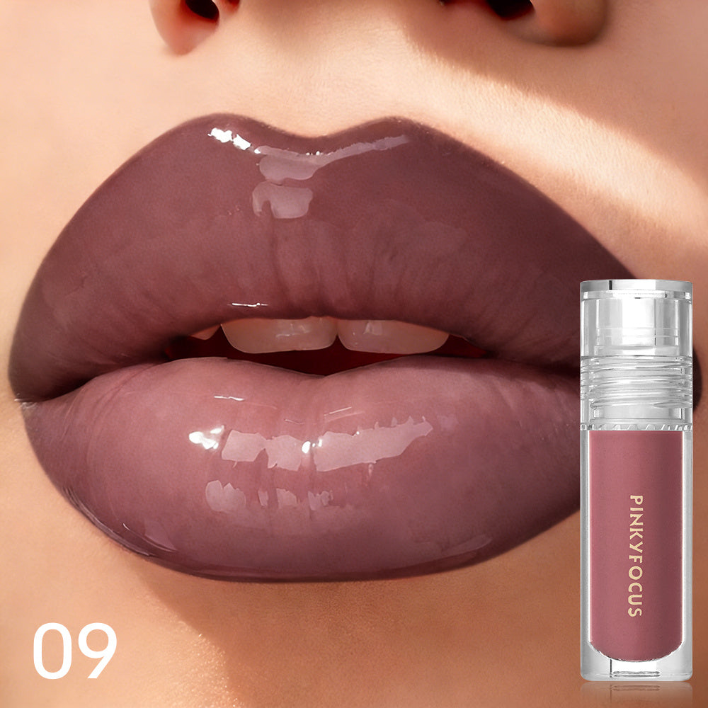 Lip Gloss Plumping Maximizer — Mirror-Like Shine Finish, Lip Injection Effect, Long-Lasting Hydrating Lip Gloss for Fuller-Looking Lips, 5 Shades Available