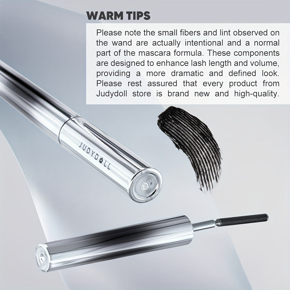 [Beach, Summer] Judydoll 3D Curling Eyelash Iron Mascara - Long-Lasting, Volumizing, Smudge-Proof, Water-Resistant, Nourishing, Easy Application, Suitable for All Eye Types, Beginner, Beach, Korean Makeup, Cheap Girl Stuff, Teen Girls Trendy, Summer, High