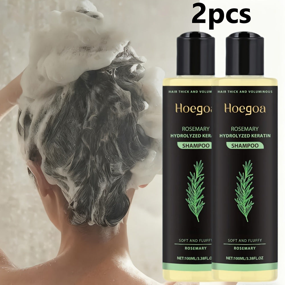 Rosemary Shampoo Set 2pcs/3pcs - Rosemary Extract, Vitamin C & Keratin Formula, Cleanses & Moisturizes, Smooth Shiny Strengthened Hair, Holiday Hair Care Gift Set for Women & Men