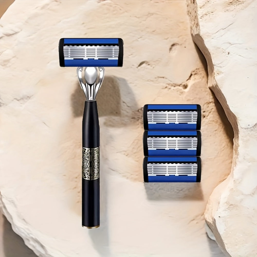 This Super Smooth And Fashionable Razor Features 36/72 Ultra-sharp And Replaceable Stainless Steel Blades, Which Are Sharp, Smooth And Safe. with 2 Anti-slip And Comfortable Handles, It Is An Indispensable Shaving Accessory for Men