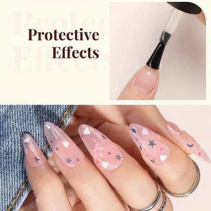 Gel Polish Base Coat Top Coat Set 3pcs No-Wipe Glossy Matte Top Coat Base Gel Long-Lasting Soak Off LED Nail Lamp Nail Art Kit 0.51oz Each